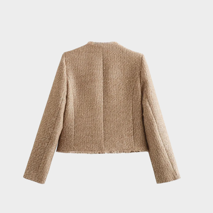 Stilla | Beige Tweedjakke Damer