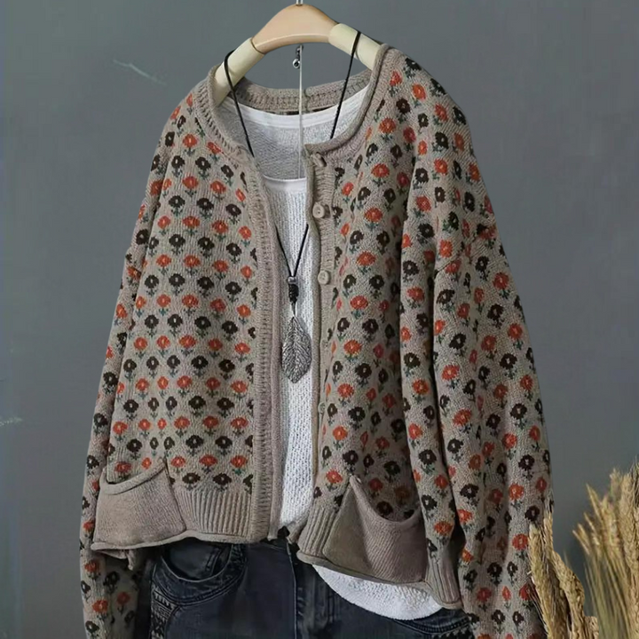 Stilla | Elegant blomster cardigan til kvinder