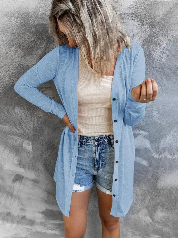 Stilla | Dame Knap Strikjakke Pullover i den Stilfulde Look
