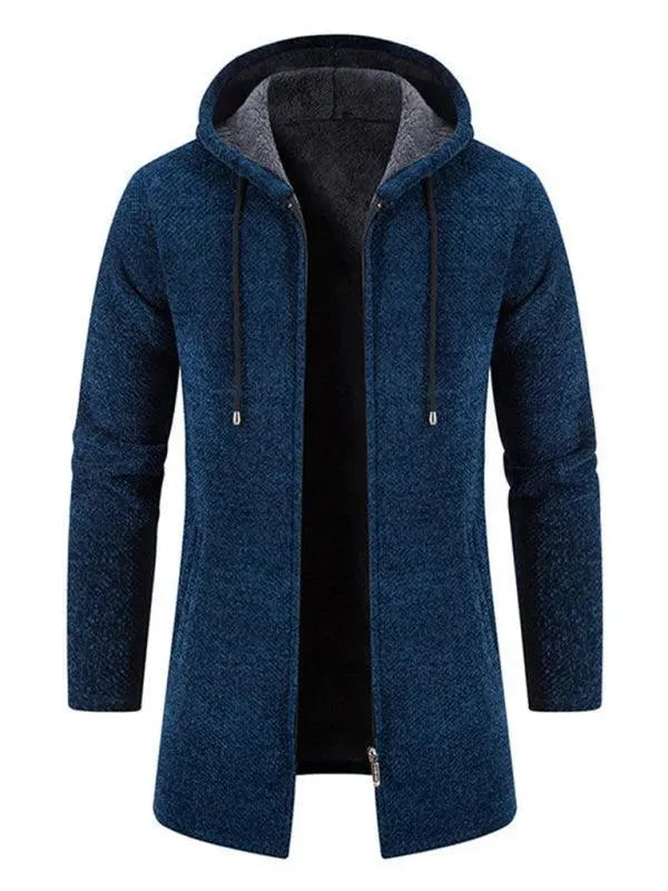 Stilla | Hætte lynlås mænds strikjakke pullover