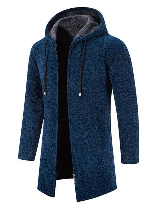 Stilla | Hætte lynlås mænds strikjakke pullover