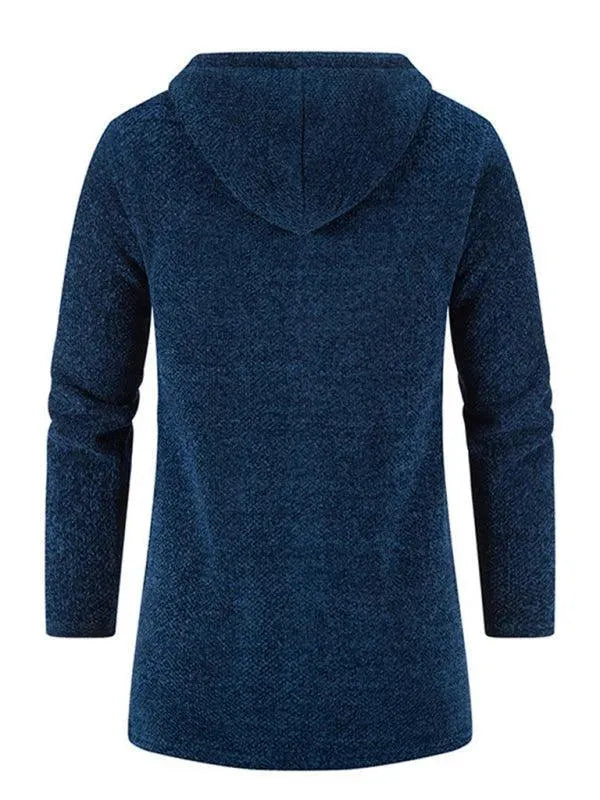 Stilla | Hætte lynlås mænds strikjakke pullover