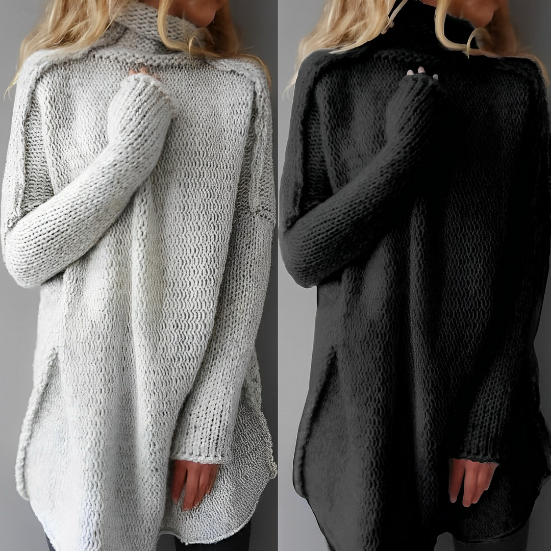 Stilla | Lang Strikpullover