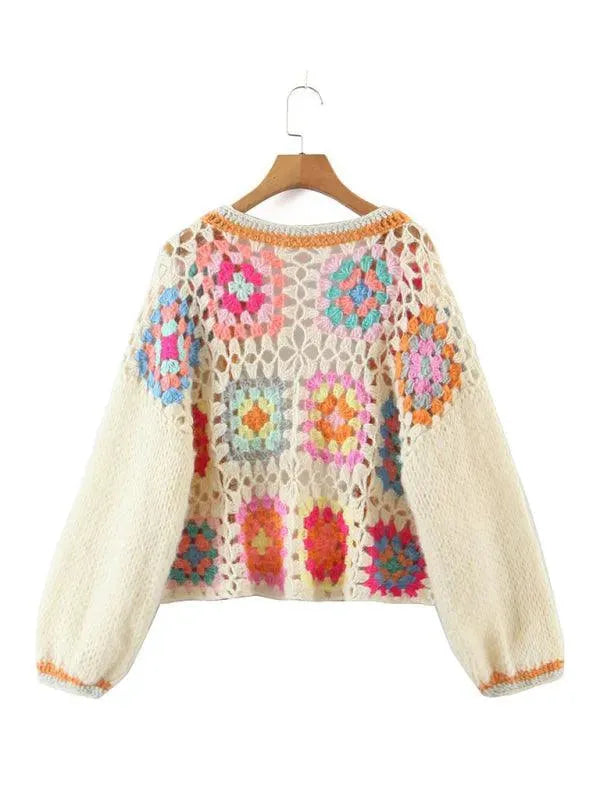 Stilla | Hæklet Kvinder Strikjakke Pullover