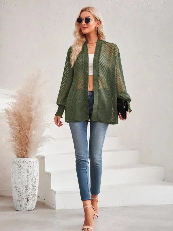 Stilla | Jacquard Dame Strikjakke Pullover i Vintage-stil