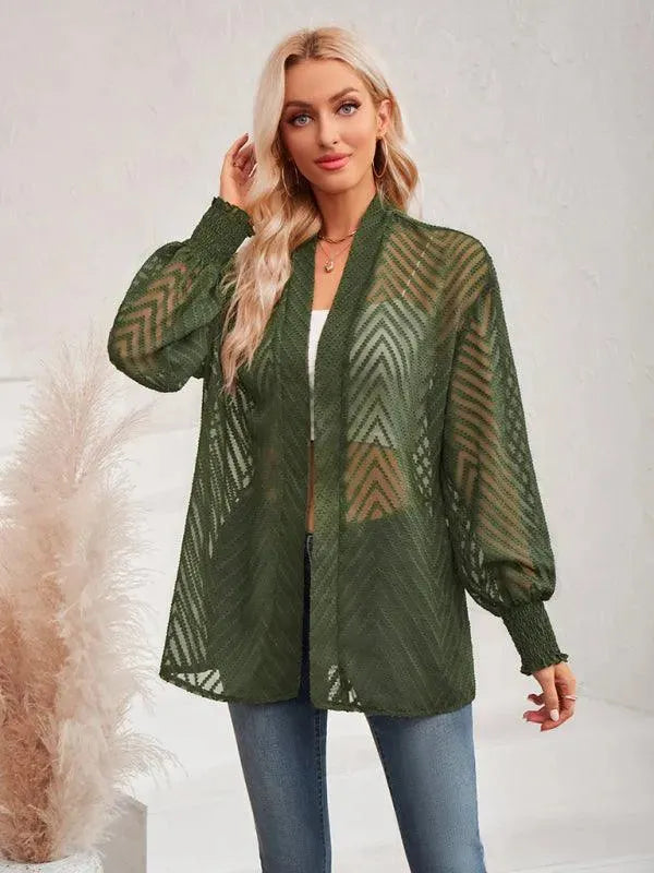 Stilla | Jacquard Dame Strikjakke Pullover i Vintage-stil