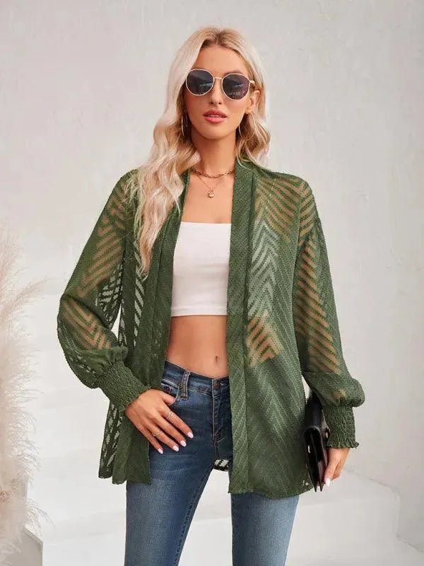 Stilla | Jacquard Dame Strikjakke Pullover i Vintage-stil