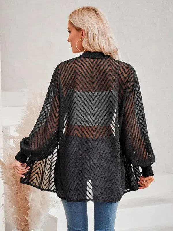 Stilla | Jacquard Dame Strikjakke Pullover i Vintage-stil