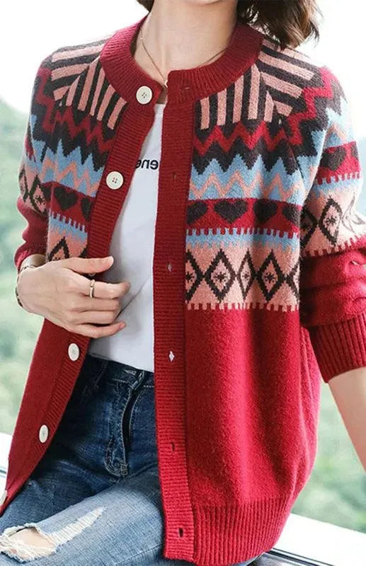 Stilla | Klassisk Dame Strikjakke Pullover