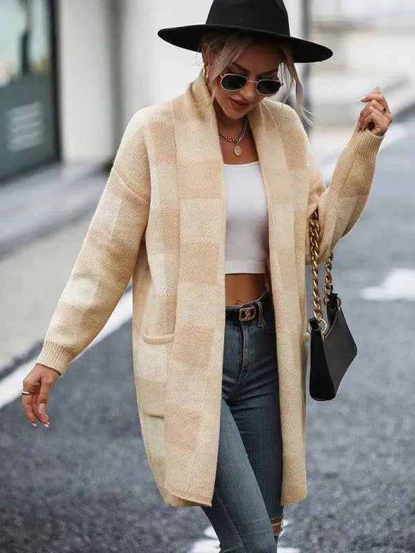Stilla | Ternet Farveblok Cardigan Pullover