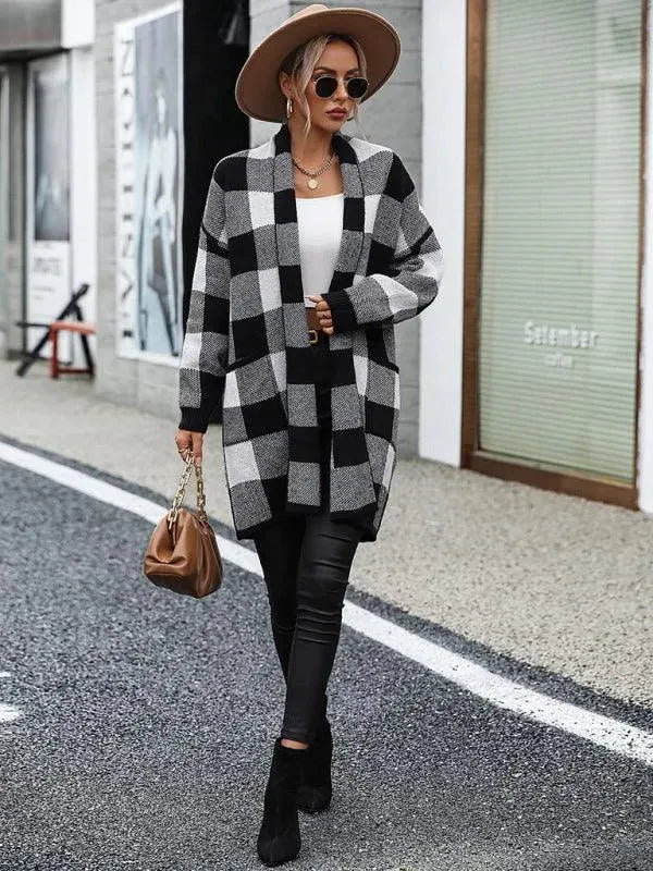 Stilla | Ternet Farveblok Cardigan Pullover