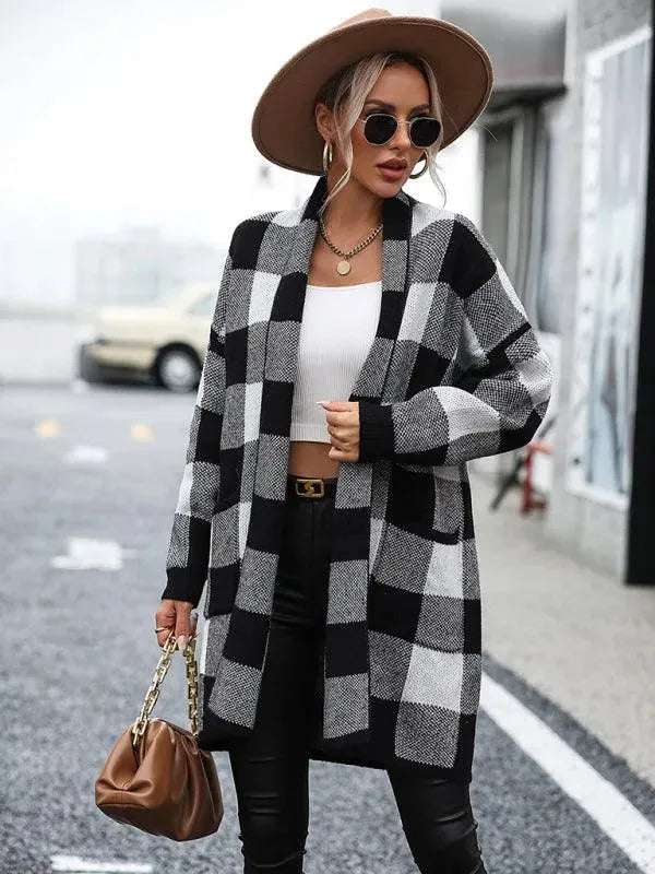 Stilla | Ternet Farveblok Cardigan Pullover