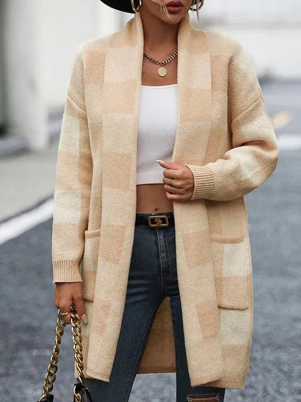 Stilla | Ternet Farveblok Cardigan Pullover