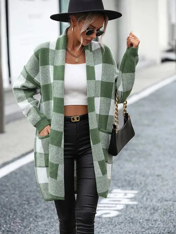 Stilla | Ternet Farveblok Cardigan Pullover