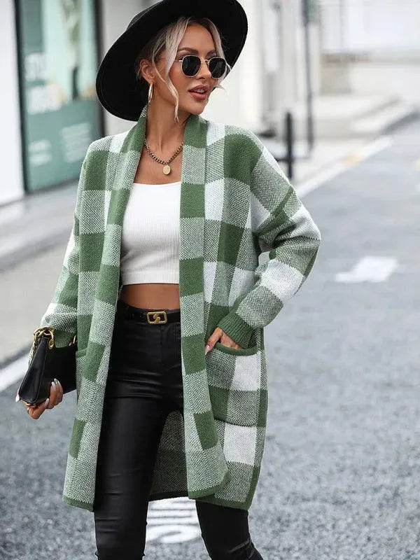Stilla | Ternet Farveblok Cardigan Pullover