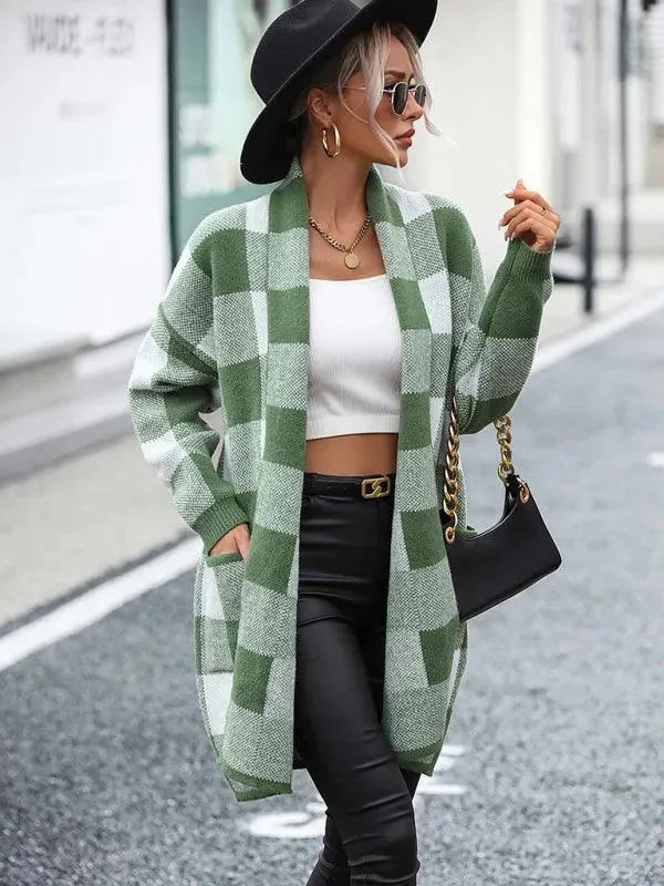 Stilla | Ternet Farveblok Cardigan Pullover