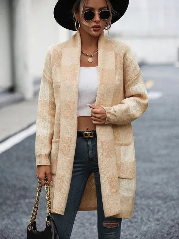 Stilla | Ternet Farveblok Cardigan Pullover