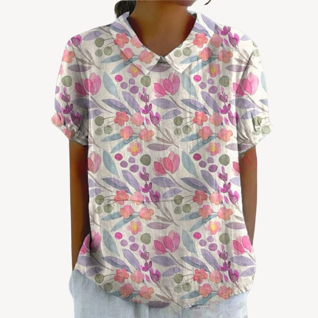 Stilla | Blomstret Print Knappen up Skjorte Kvinder
