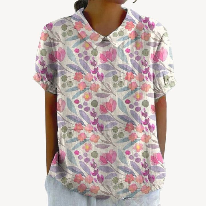Stilla | Blomstret Print Knappen up Skjorte Kvinder