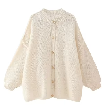 Stilla | Lækker Cardigan Med Metalknapper Til Damer