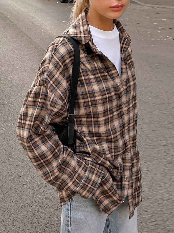 Stilla | Vintage ternet Oversize Skjorte