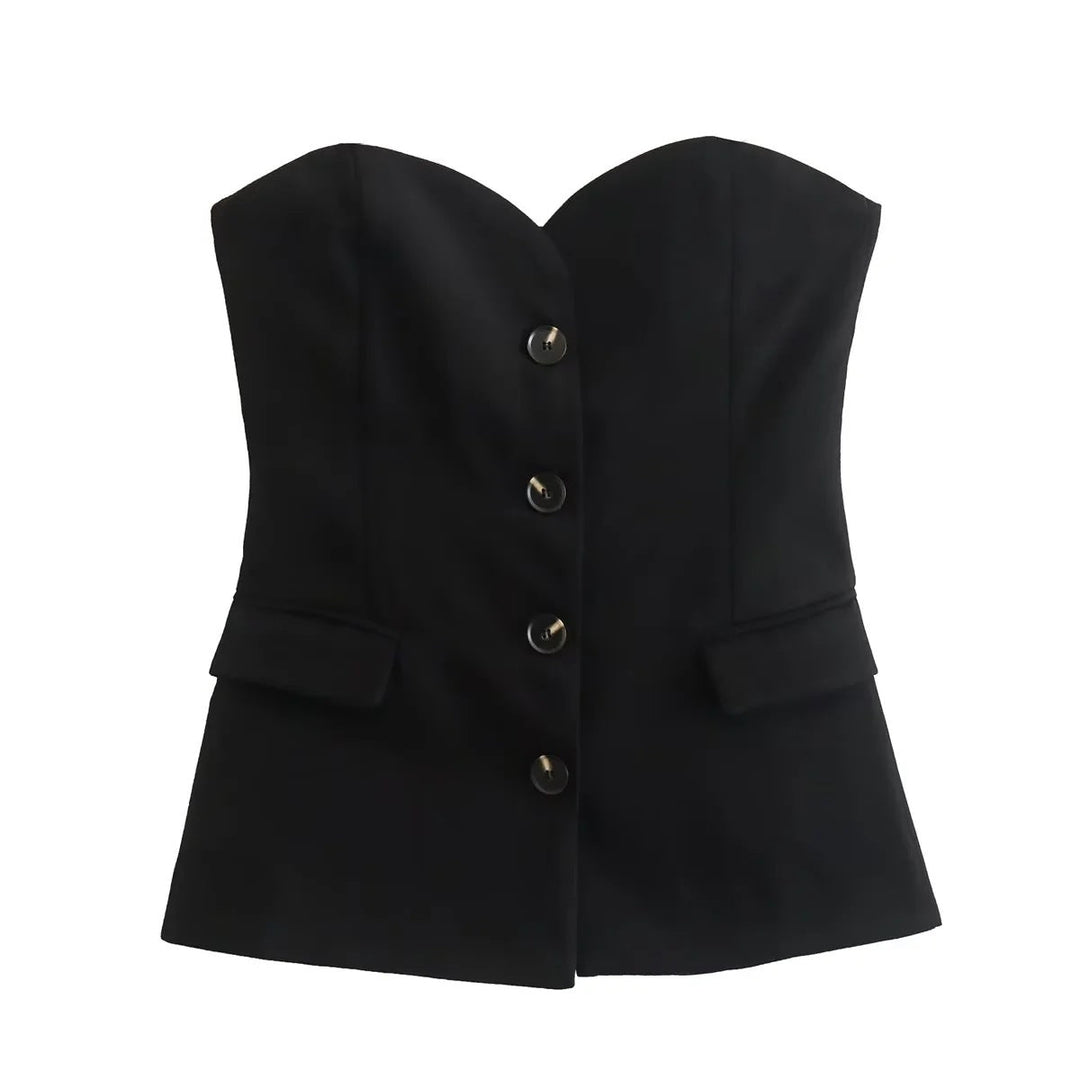 Stilla | Sæt bestående af en bustier-top og et elegant par bukser