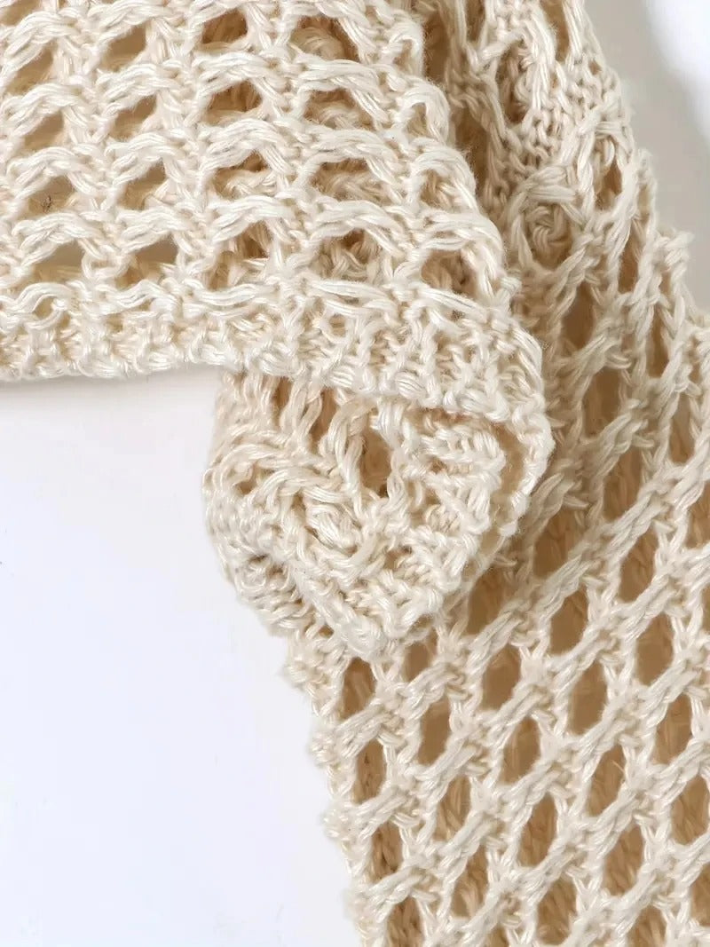 Stilla | Hæklet Strik Crop Top
