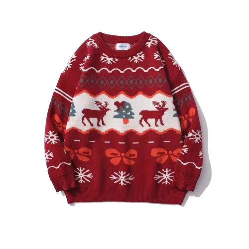 Stilla | Varmer Strikpullover Med Vintage Julemotiver Til Damer