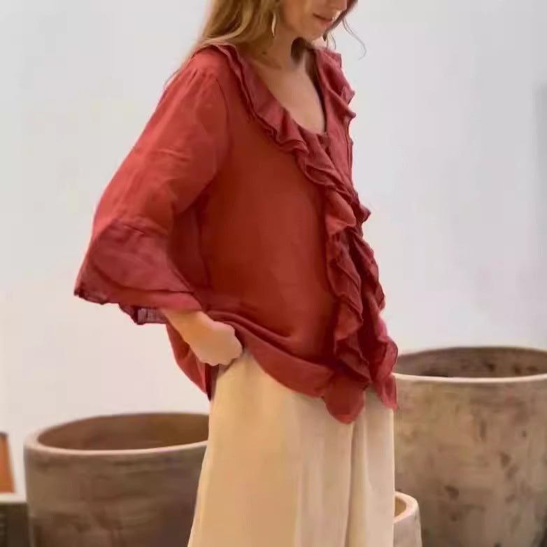 Stilla | Rynket bluse med charme