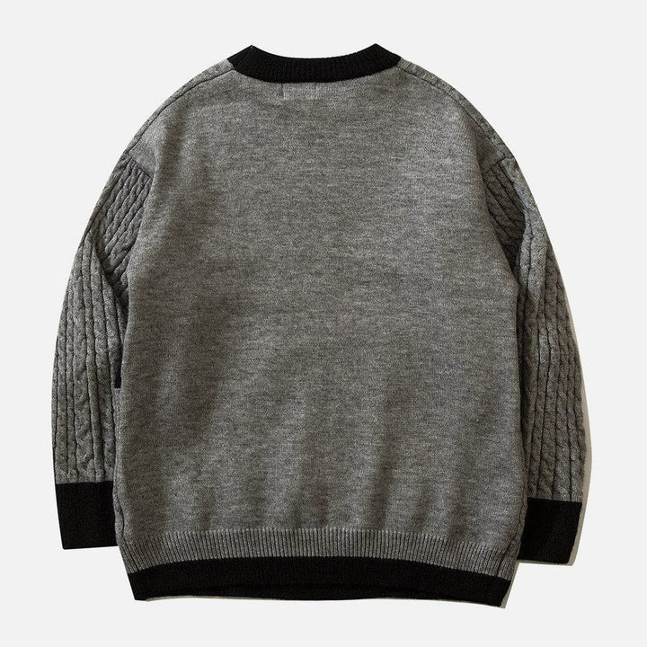 Stilla | Pullover af snoet maskenvare med pastelfarvet skyllemønster