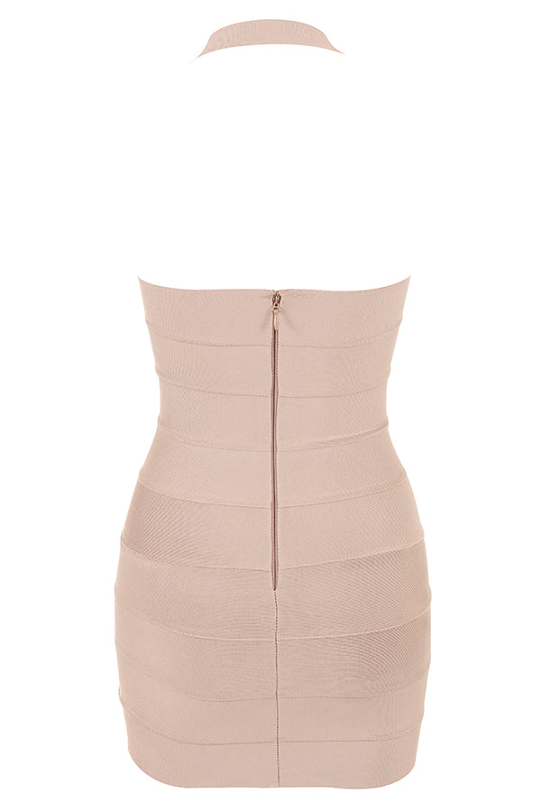 Stilla | Halter Minikjole Med Bind Og Ranunkler