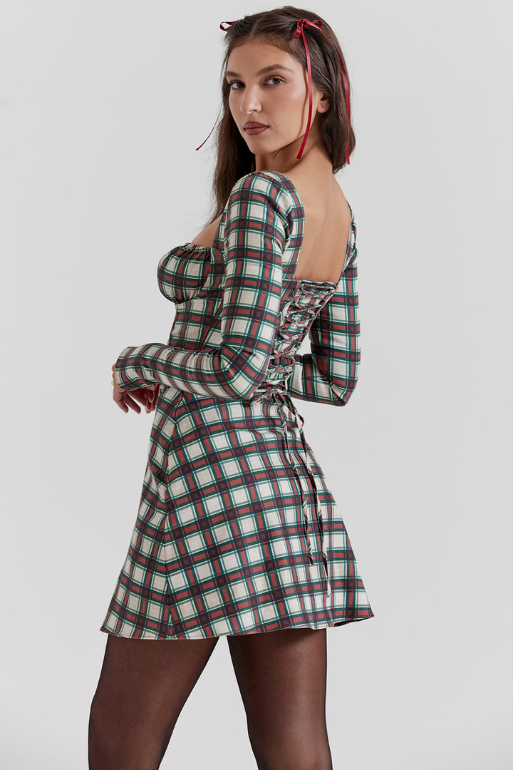 Stilla | Tartan Korset Minikjole