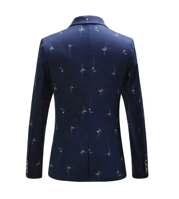 Stilla | Herre Blazer - Blazer med hvide tryk