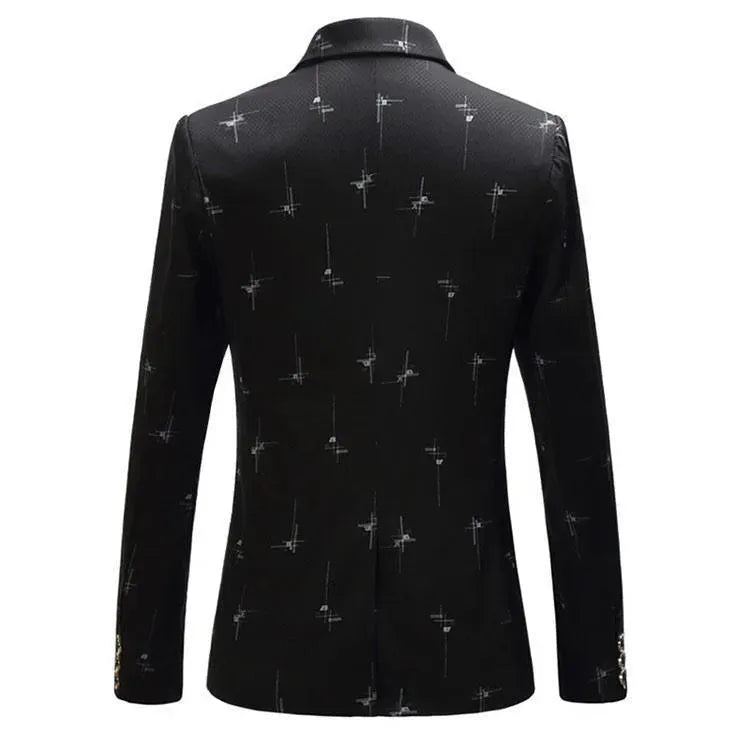 Stilla | Herre Blazer - Blazer med hvide tryk