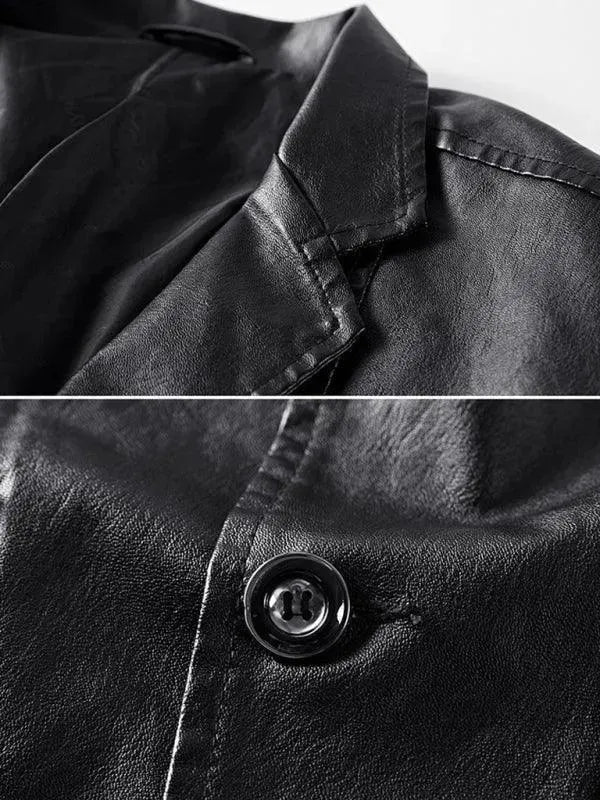Stilla | Herre Blazer - Lækker Læder Slim Fit Blazer