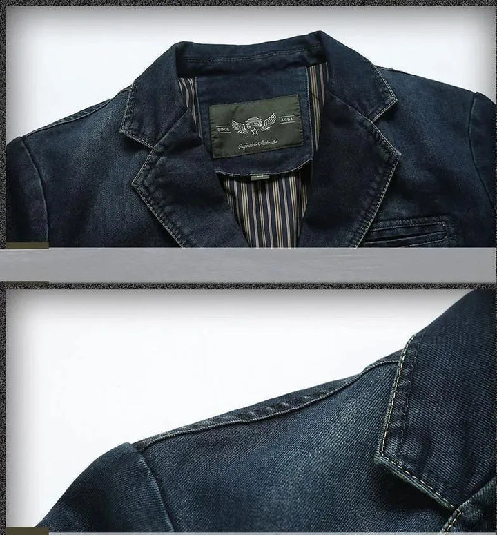 Stilla | Herre Blazer - Cowboy Denim Jeans Blazer