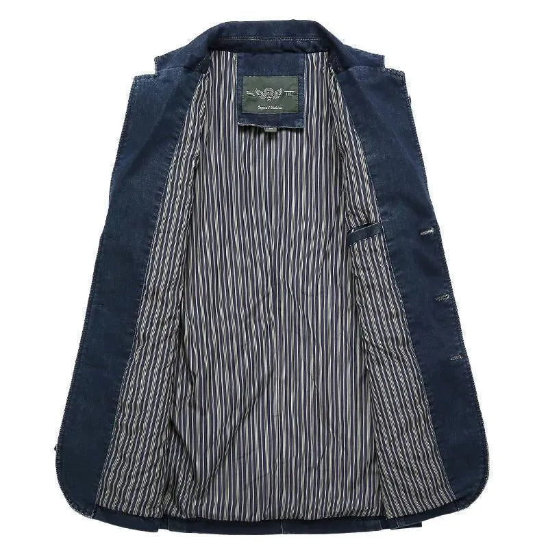 Stilla | Herre Blazer - Cowboy Denim Jeans Blazer