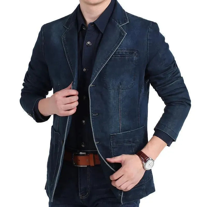 Stilla | Herre Blazer - Cowboy Denim Jeans Blazer