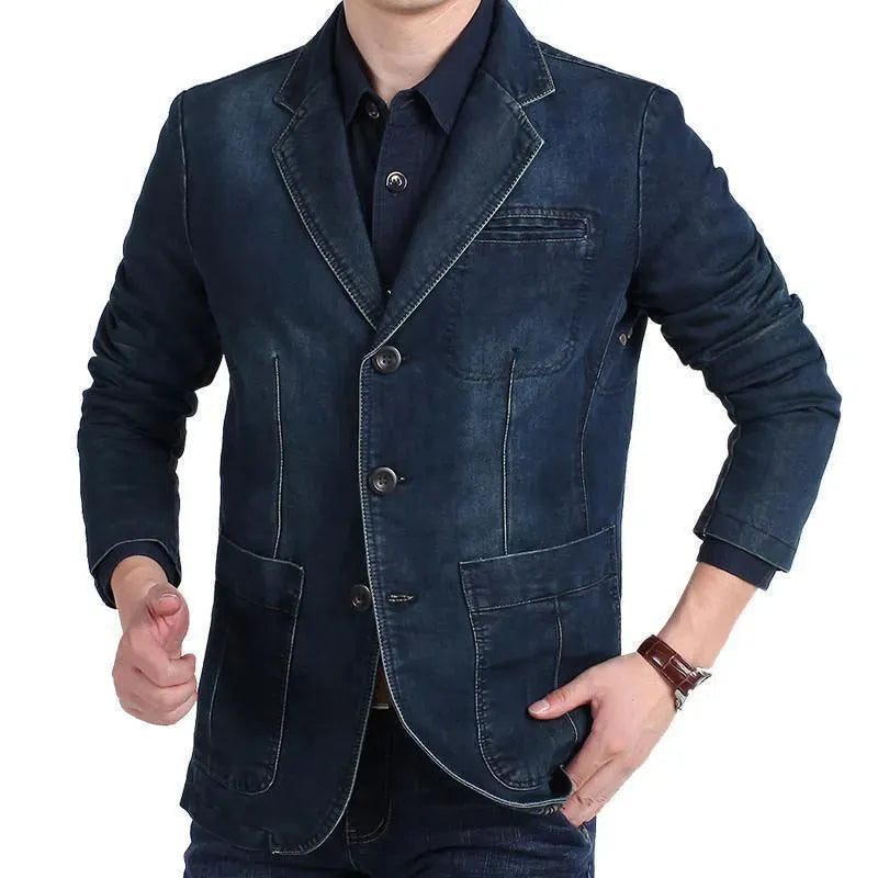 Stilla | Herre Blazer - Cowboy Denim Jeans Blazer