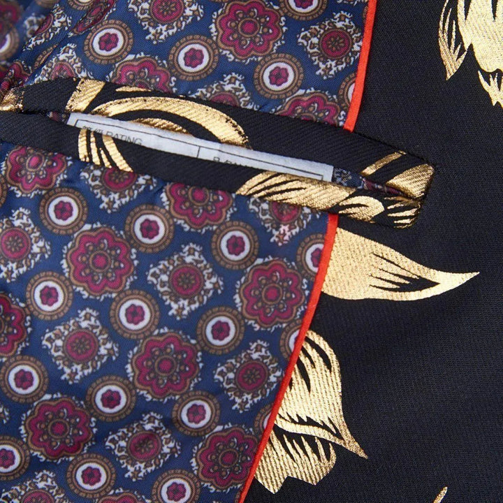 Stilla | Herre Blazer - Guld Tryk Fest Blazer