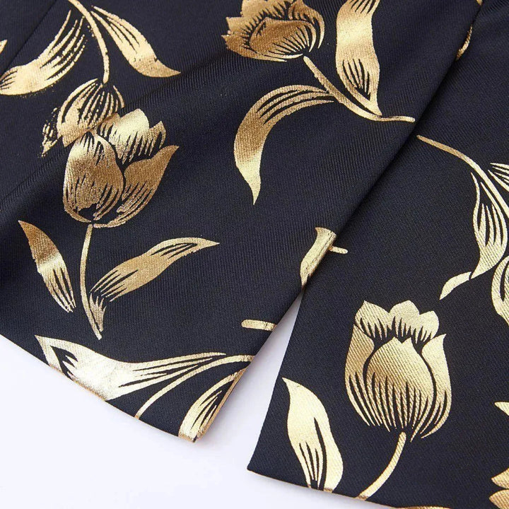 Stilla | Herre Blazer - Guld Tryk Fest Blazer