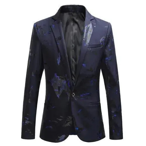 Stilla | Herre Blazer - Fest Blazer med blå tryk