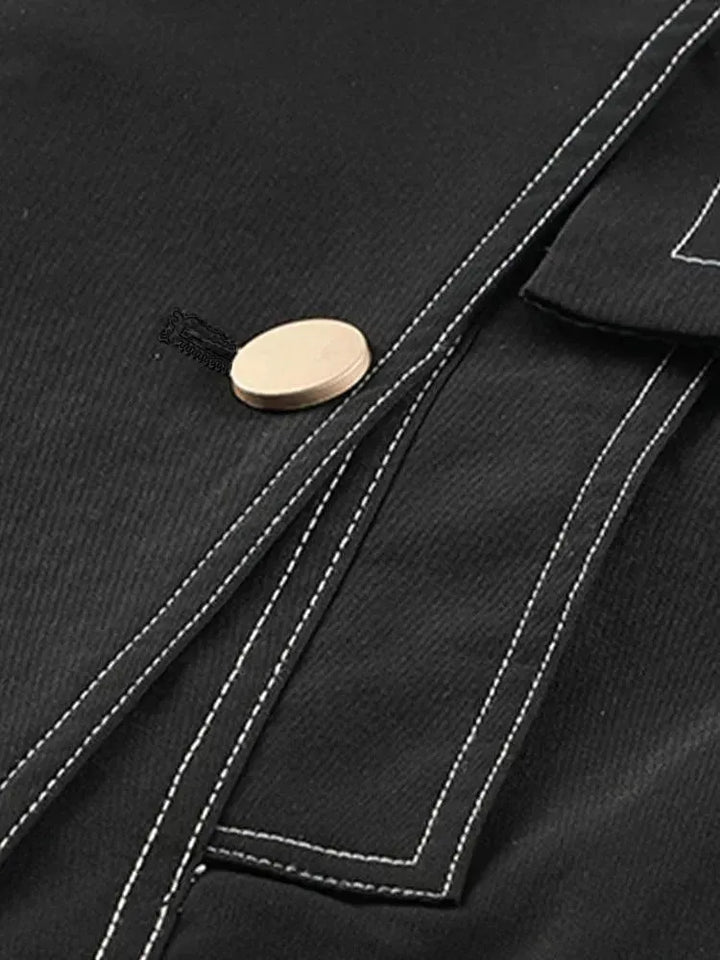 Stilla | Herrer Casual Løs Dobbeltknappet Trenchcoat