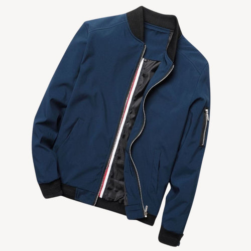 Stilla | Herre Klassisk Zip-Up Bomberjakke - Alsidig & Stilfuld