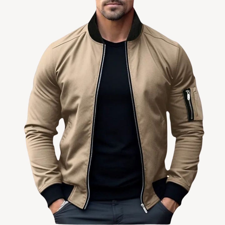 Stilla | Herre Klassisk Zip-Up Bomberjakke - Alsidig & Stilfuld
