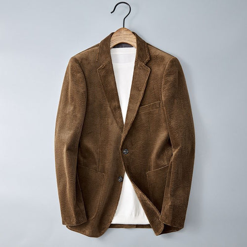 Stilla | Herre Cordhosenjakke – Indskåret revers, Smart Casual Blazer