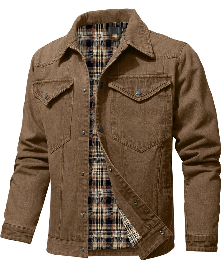 Stilla | Herre Denim Wandererjakke - Flannel fyldt
