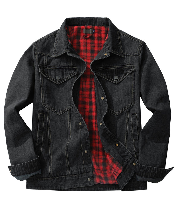 Stilla | Herre Denim Wandererjakke - Flannel fyldt