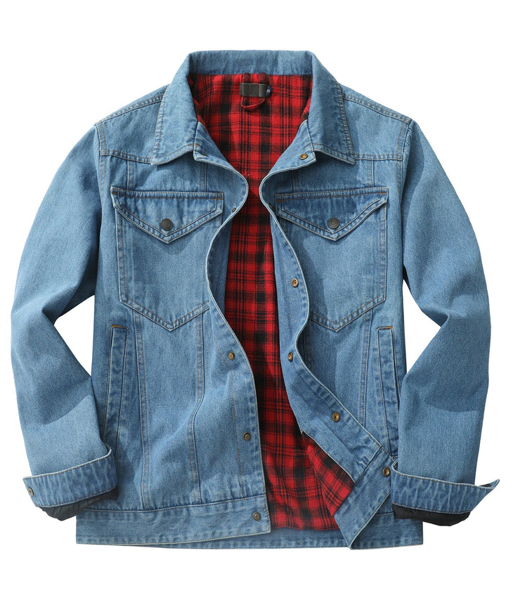 Stilla | Herre Denim Wandererjakke - Flannel fyldt