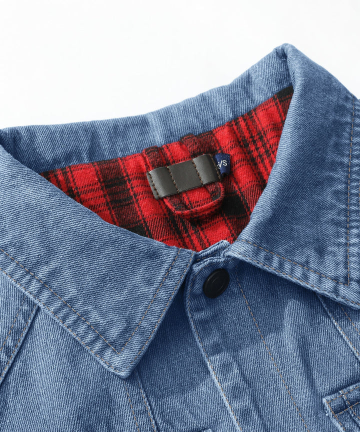 Stilla | Herre Denim Wandererjakke - Flannel fyldt